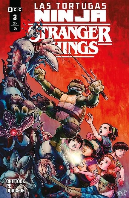 TORTUGAS NINJA / STRANGER THINGS Nº03 (3 DE 4) [GRAPA] | CHITTOCK, CAMERON | Akira Comics  - libreria donde comprar comics, juegos y libros online