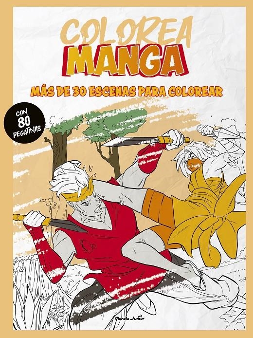 COLOREA MANGA (CON 80 PEGATINAS) [RUSTICA] | Akira Comics  - libreria donde comprar comics, juegos y libros online