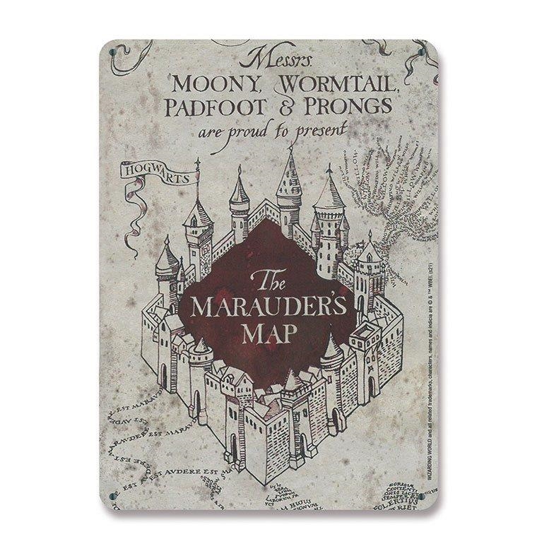 HARRY POTTER: PLACA DE CHAPA MARAUDERS MAP 15  X 21 CM | Akira Comics  - libreria donde comprar comics, juegos y libros online