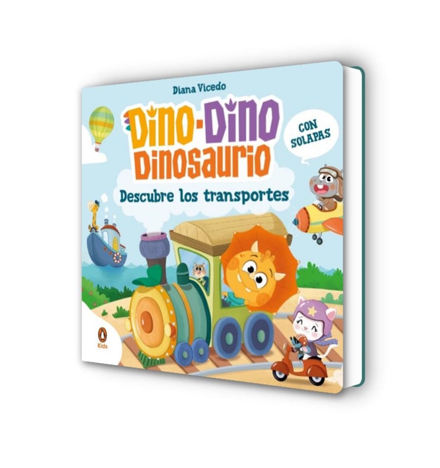 DINO-DINO DINOSAURIO DESCUBRE LOS TRANSPORTES [CARTONE] | VICEDO, DIANA | Akira Comics  - libreria donde comprar comics, juegos y libros online