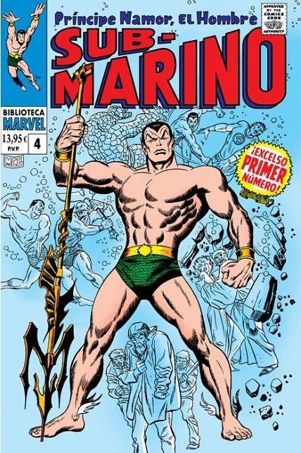 BIBLIOTECA MARVEL: NAMOR EL HOMBRE SUBMARINO Nº04 (1967-68 / 98-101 USA) [RUSTICA] | Akira Comics  - libreria donde comprar comics, juegos y libros online